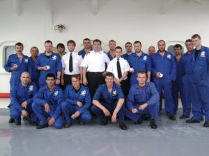 Crew of CSAV Rio Nevado after receiving safety awards