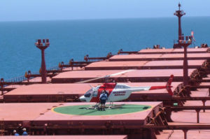 Bulk carrier Cape Eagle with helipad