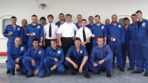 Crew of the vehicle carrier Rio Nevado